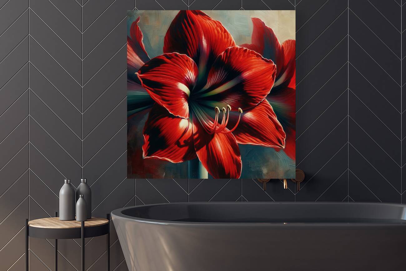 ai artist debra amerson plant artistry red amaryl Reproduction