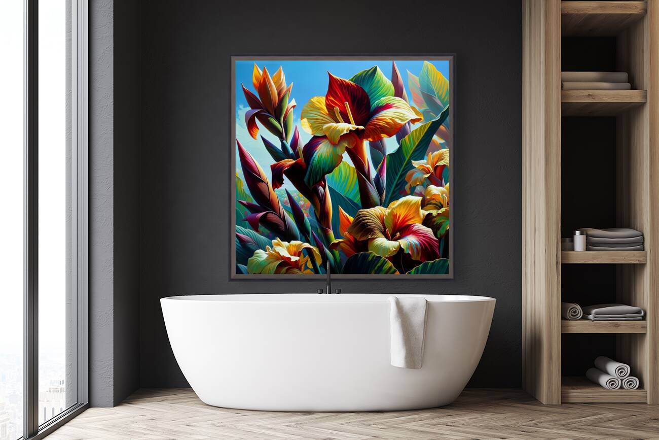 ai artist debra amerson plant artistry orange red Reproduction