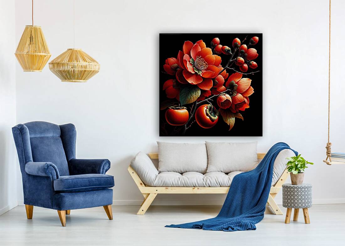 ai artist debra amerson plant artistry orange qui Reproduction