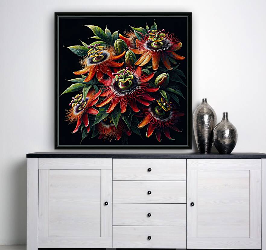 ai artist debra amerson plant artistry red orange Reproduction