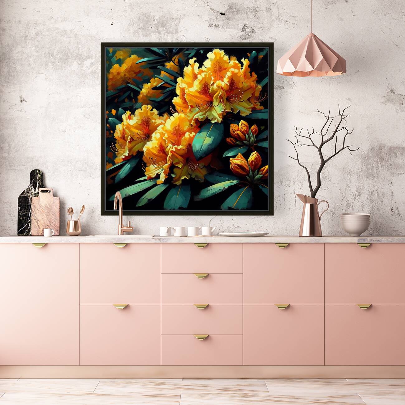 ai artist debra amerson plant artistry yellow rho Reproduction