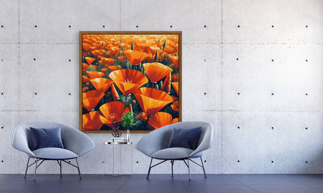 ai artist debra amerson california poppy super bl Reproduction