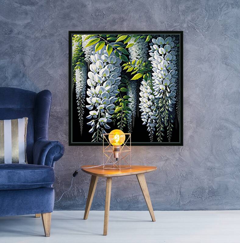 ai artist debra amerson plant artistry white wist Reproduction