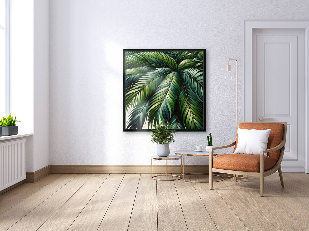 ai artist debra amerson green palm fronds plant a Reproduction