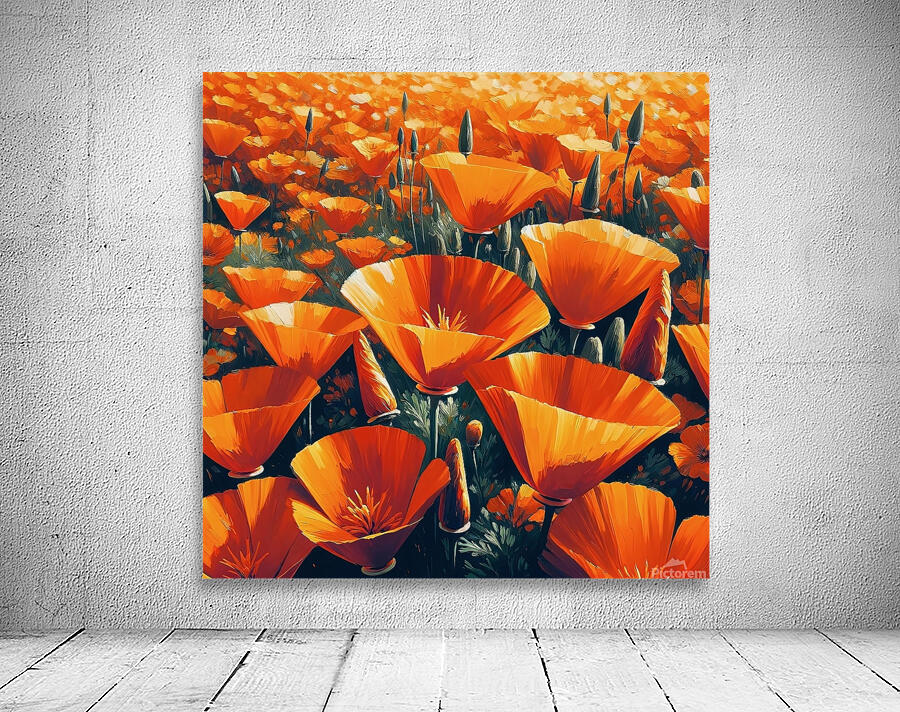 ai artist debra amerson california poppy super bl Wall Preview