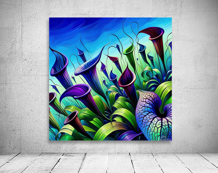 ai artist debra amerson abstract pitcher plant ar Wall Preview