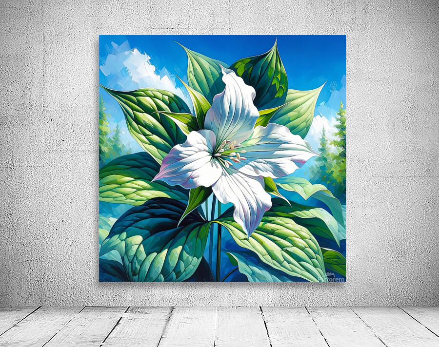 ai artist debra amerson blue sky plant artistry w Wall Preview