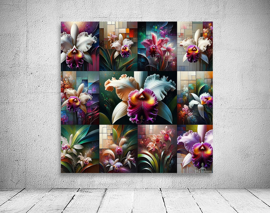 ai artist debra amerson catlea orchids plant arti Wall Preview