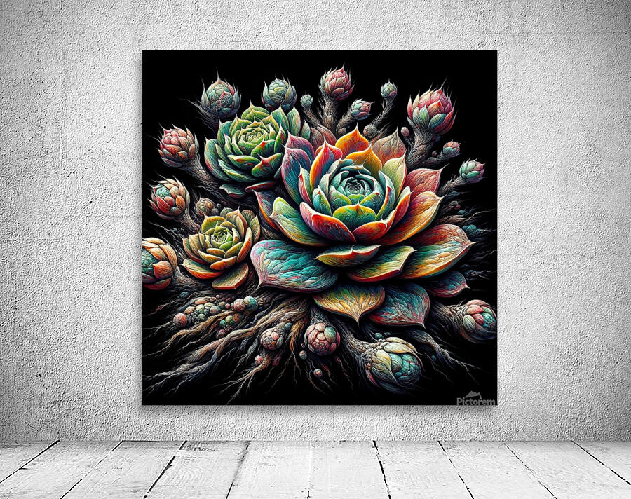 ai artist debra amerson plant artistry abstract h Wall Preview