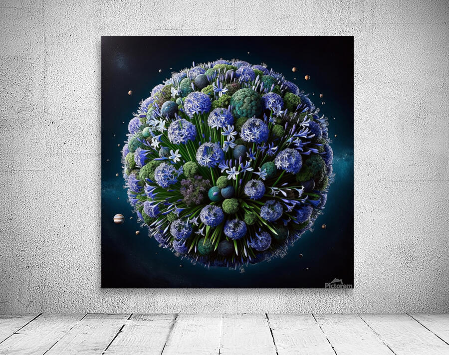 ai artist debra amerson plant artistry blue agapa Wall Preview