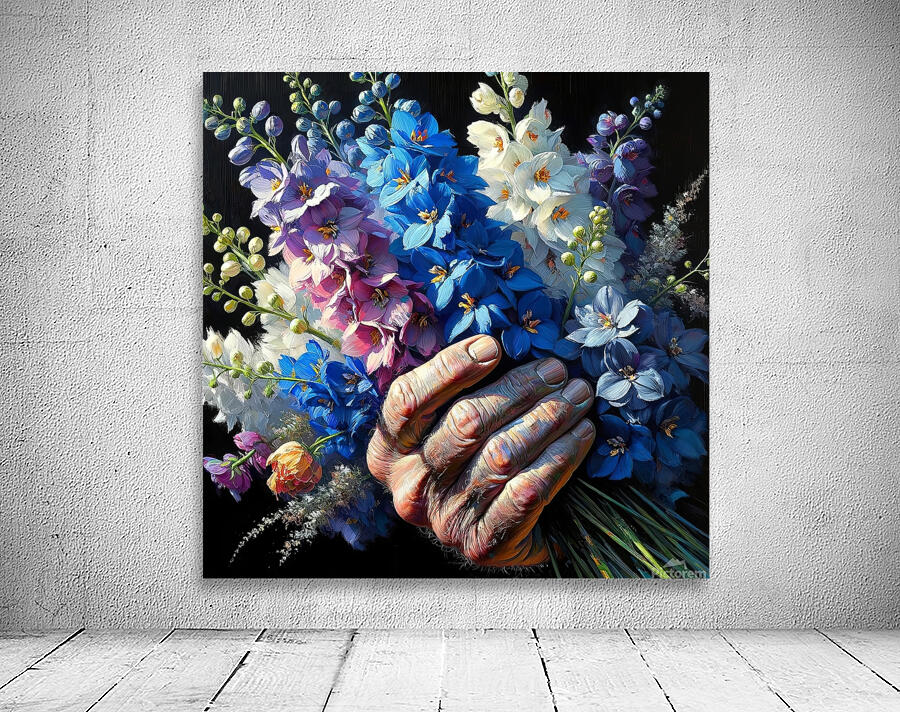 ai artist debra amerson plant artistry blue delph Wall Preview