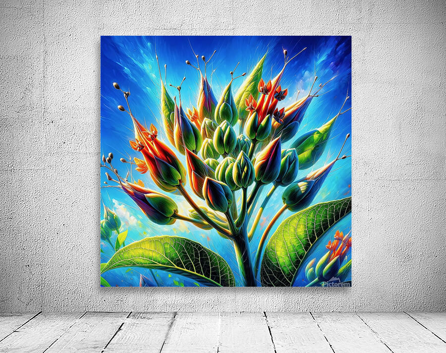 ai artist debra amerson plant artistry flower bud Wall Preview