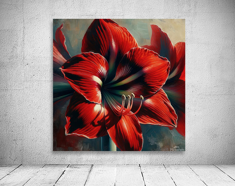 ai artist debra amerson plant artistry red amaryl Wall Preview