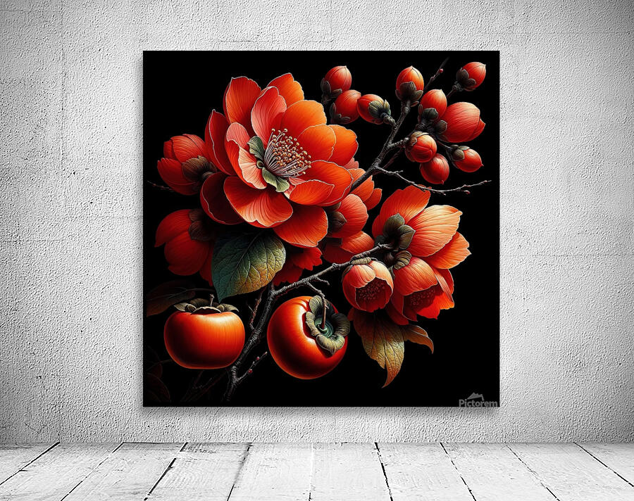 ai artist debra amerson plant artistry orange qui Wall Preview