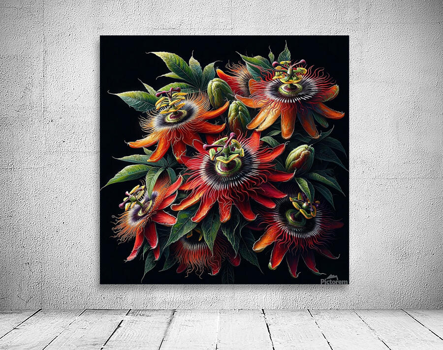 ai artist debra amerson plant artistry red orange Wall Preview