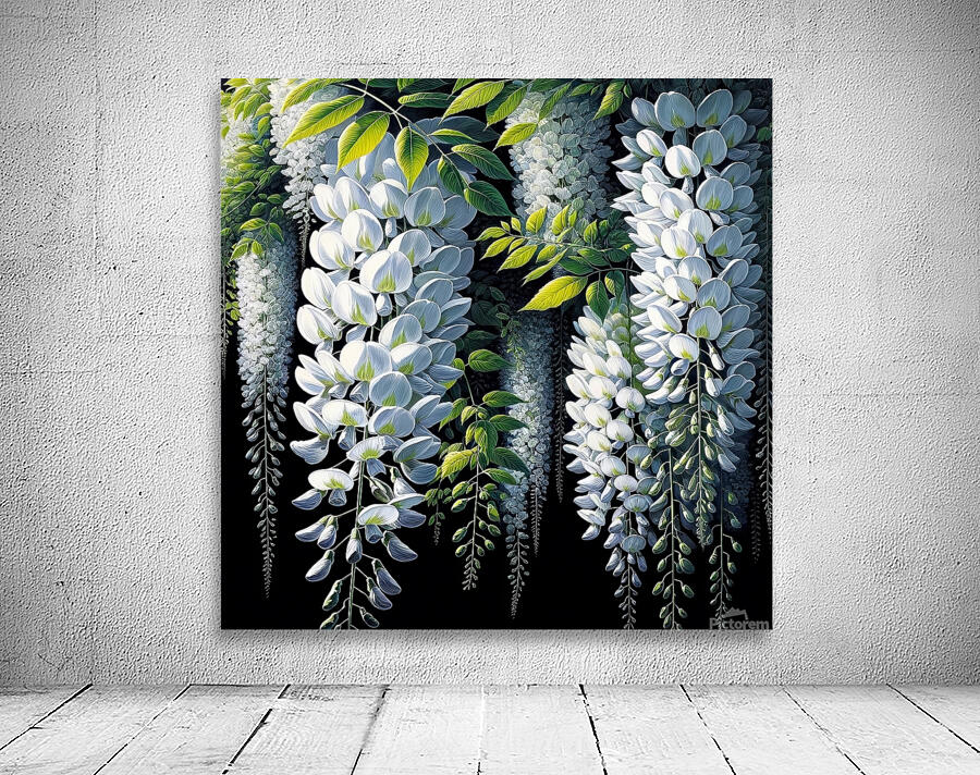 ai artist debra amerson plant artistry white wist Wall Preview