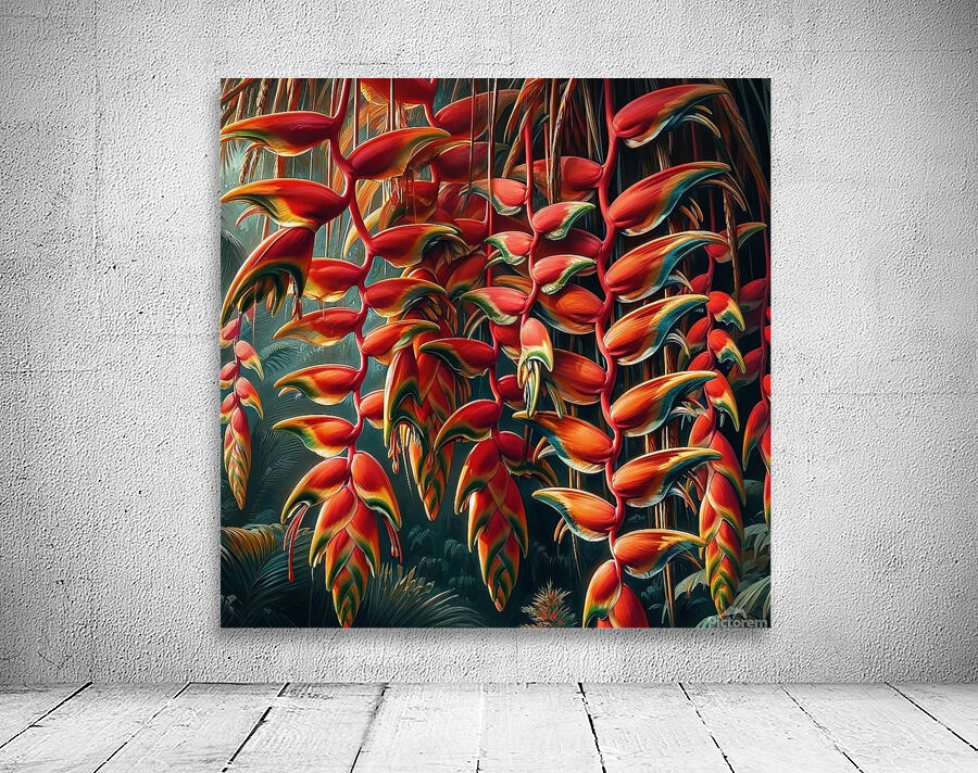 ai artist debra amerson plant artistryorange gold Wall Preview