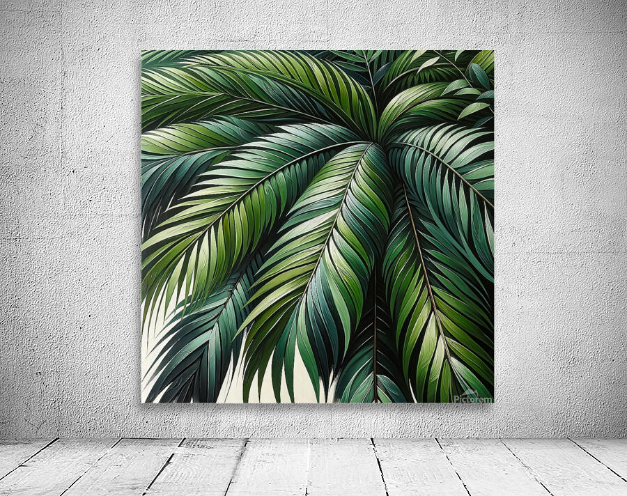 ai artist debra amerson green palm fronds plant a Wall Preview