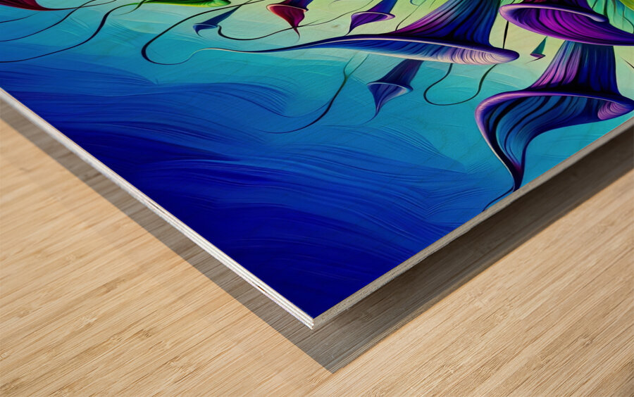 ai artist debra amerson abstract pitcher plant ar Wood print