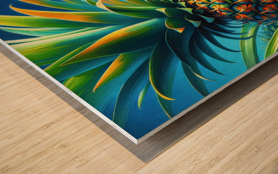  pineapple ai artist debra amerson copyright 2024 Wood print