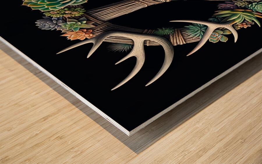 ai artist debra amerson peace sign floral art dee Wood print