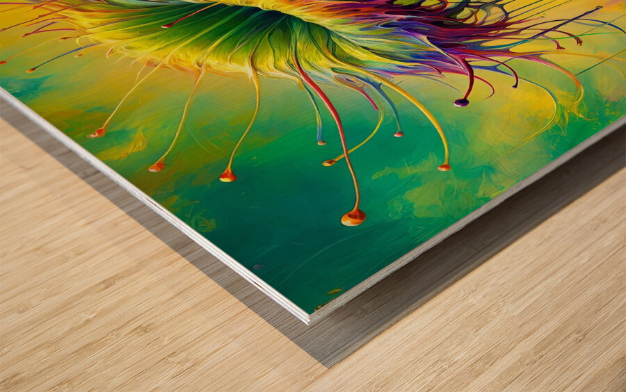 ai artist debra amerson plant artistry abstract c Wood print