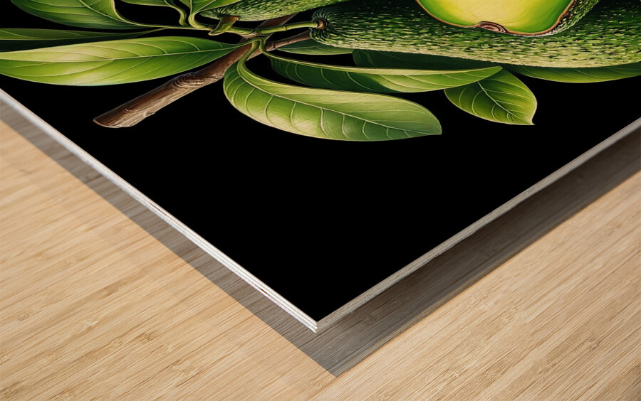 ai artist debra amerson plant artistry avocados c Wood print