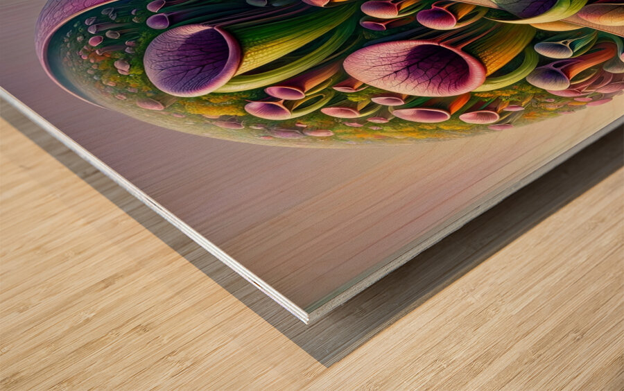 ai artist debra amerson plant artistry abstract g Wood print