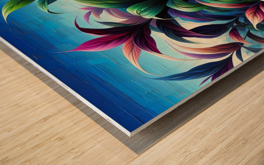 ai artist debra amerson plant artistry abstract p 1717677679.6946 Wood print