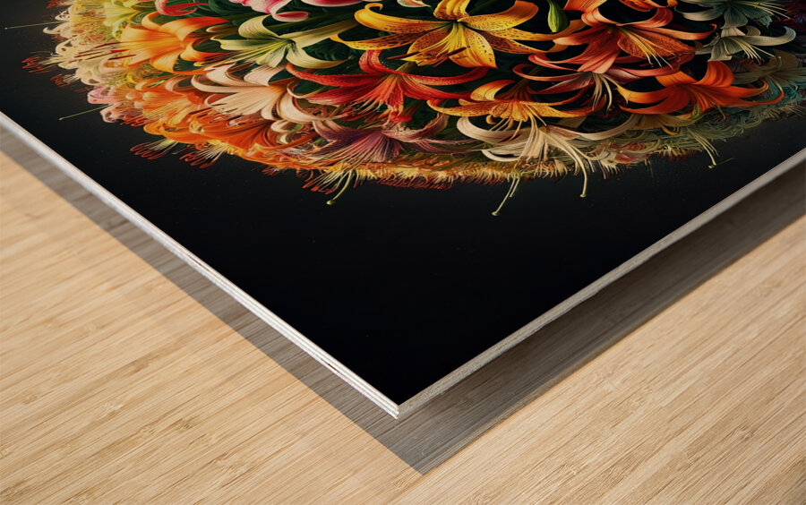 ai artist debra amerson plant artistry daylillies Wood print