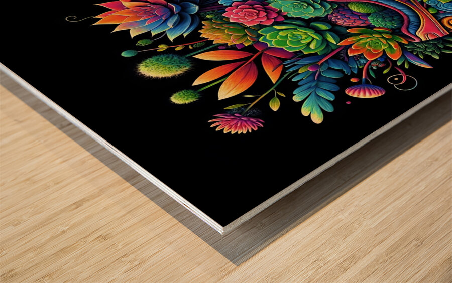 ai artist debra amerson plant artistry high top t Wood print