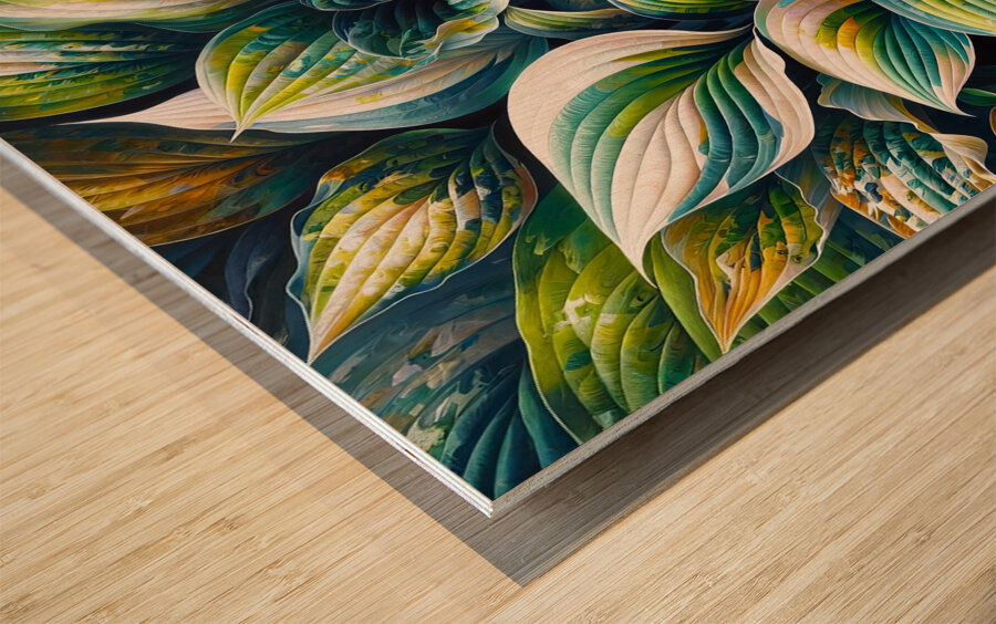 ai artist debra amerson plant artistry hosta copy Wood print