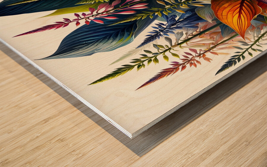 ai artist debra amerson plant artistry copyright Wood print