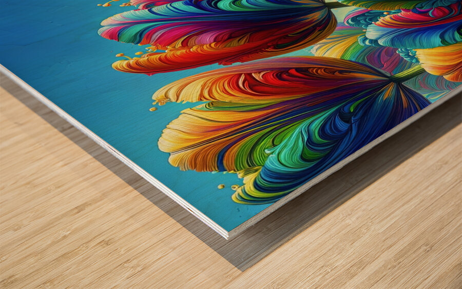 ai artist debra amerson plant artistry multi colo Wood print