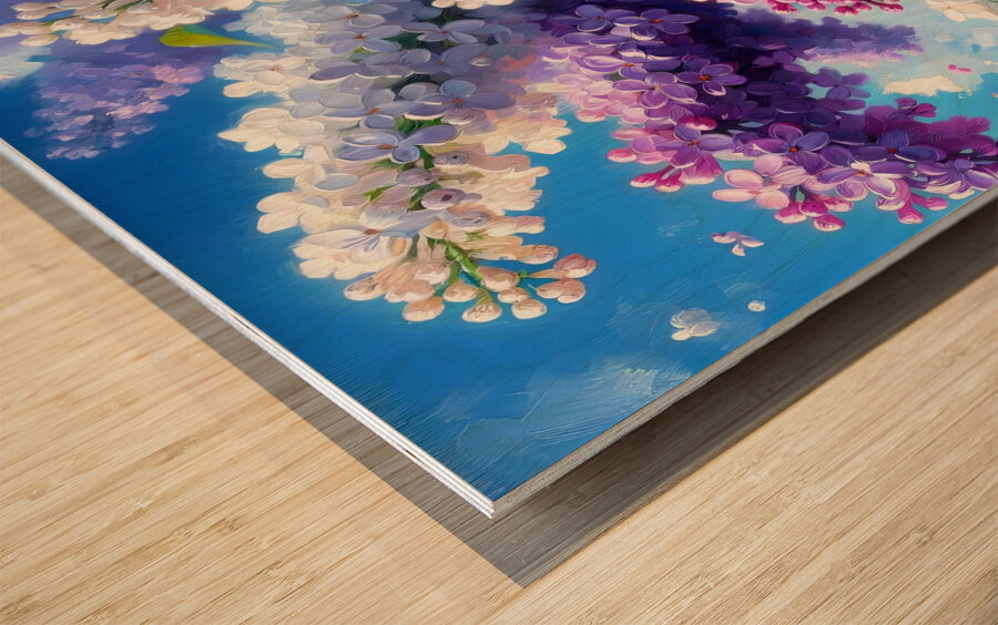 ai artist debra amerson plant artistry purple lil Wood print