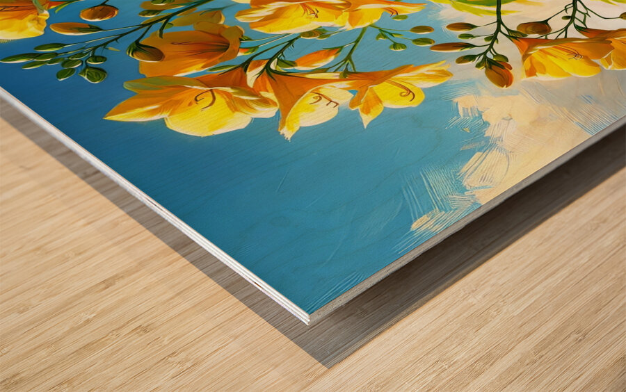 ai artist debra amerson plant artistry mustard we Wood print