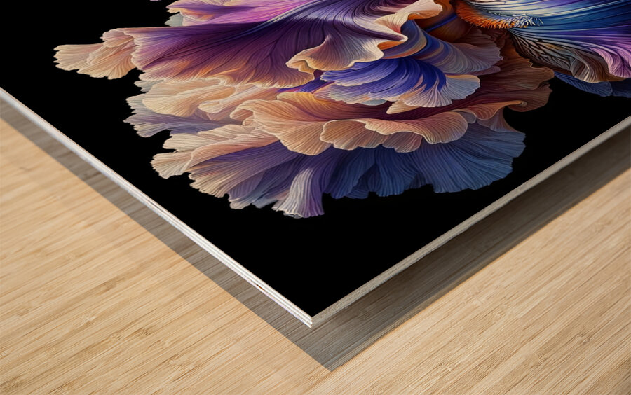 ai artist debra amerson plant artistry purple bea Wood print