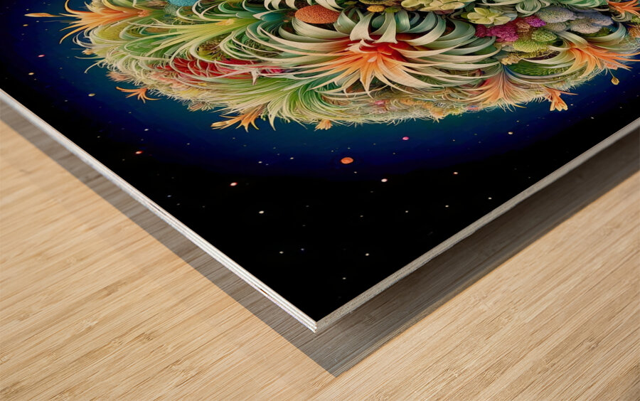 ai artist debra amerson plant artistry0416d809 6a Wood print