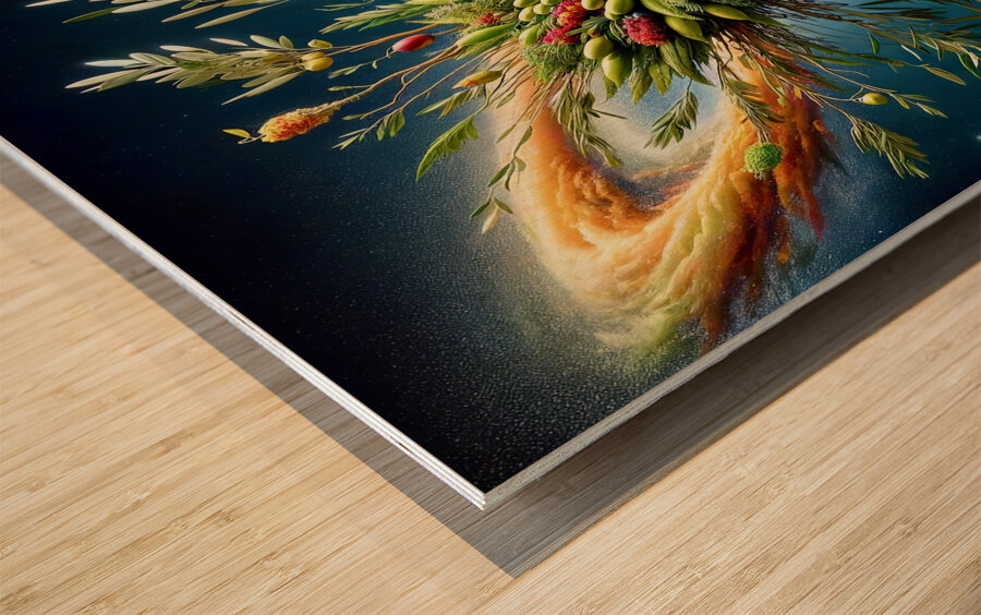 ai artist debra amerson plant artistry497b1527 48 Wood print