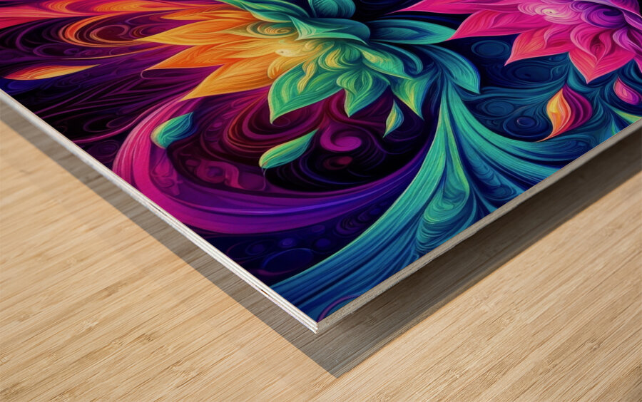 ai plant artistry copyright 2024 debra amersonf a Wood print