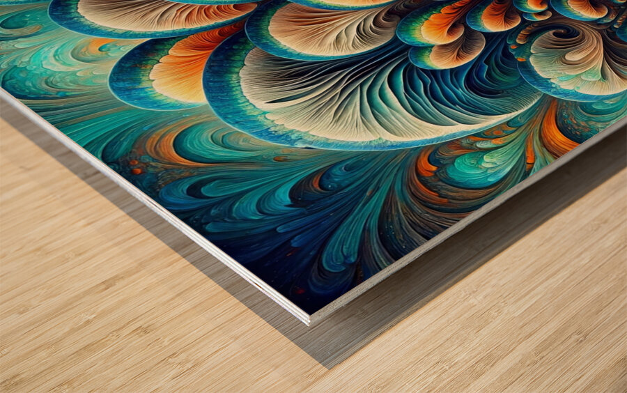 ai artist debra amerson plant artistry abstract b Wood print