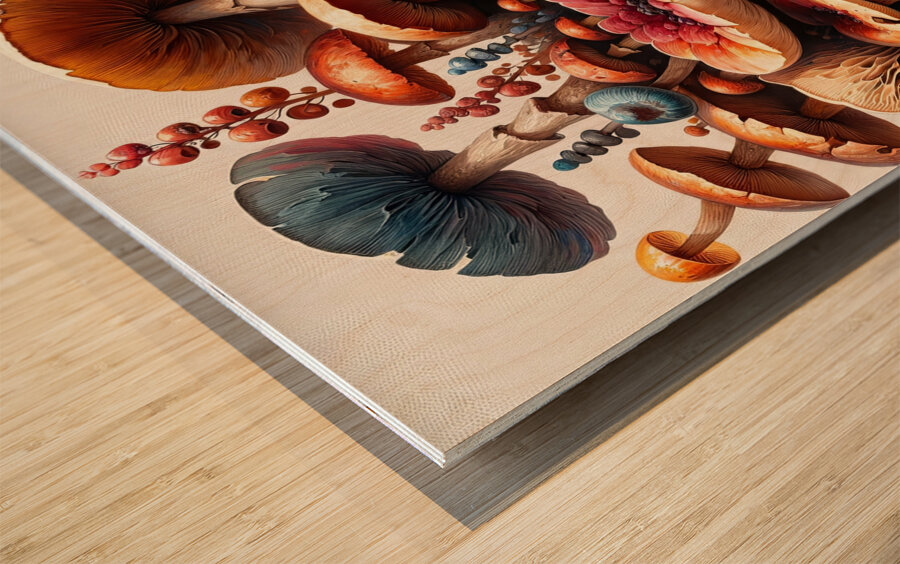 ai artist debra amerson plant artistry mixed mush Wood print