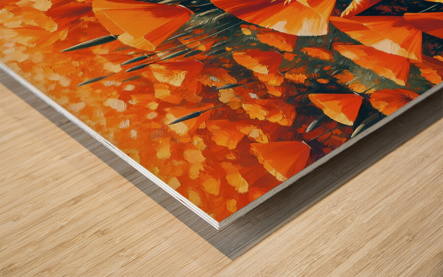 ai artist debra amerson california poppy super bl Wood print