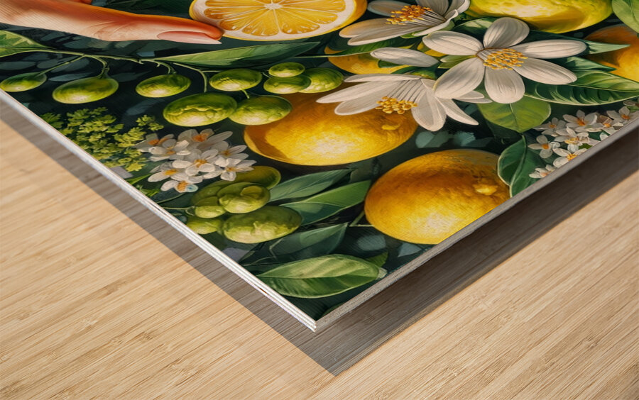 ai artist debra amerson plant artistry picking or Wood print