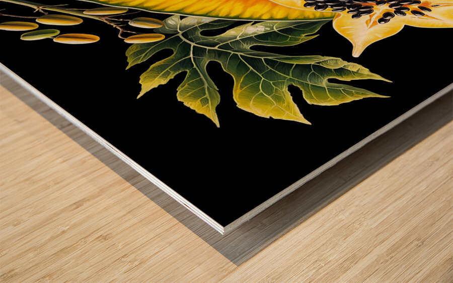 ai artist debra amerson plant artistrystar fruit Wood print