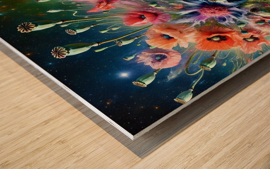 ai artist debra amerson plant artistrybreezy popp Wood print