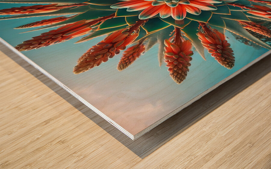 wall art by ai artist debra amerson deeper green  1718631688.0103 Wood print