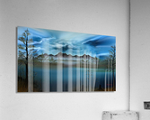 Cypress Trees Mountain Scene Acrylic Print