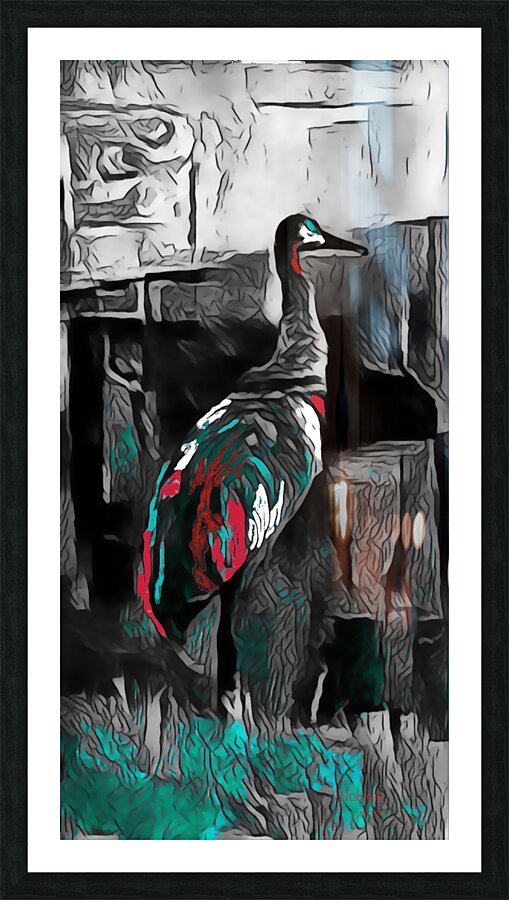 Sandhill crane - Yellowstone Picture Frame print