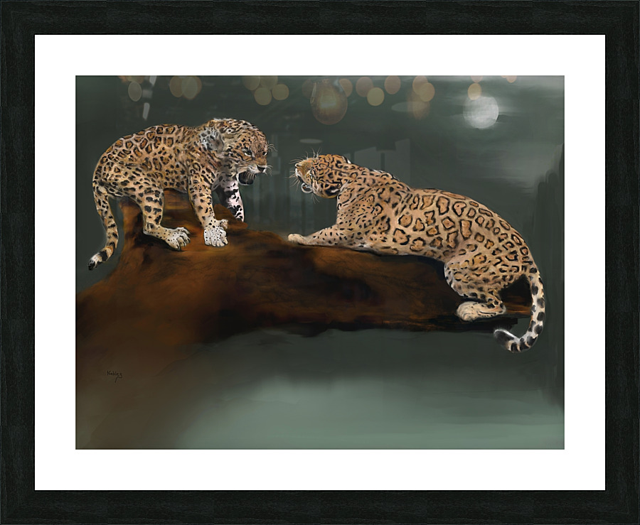 Jaguar Scene Picture Frame print